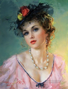 Pretty Lady KR 036 Impressionist Oil Paintings